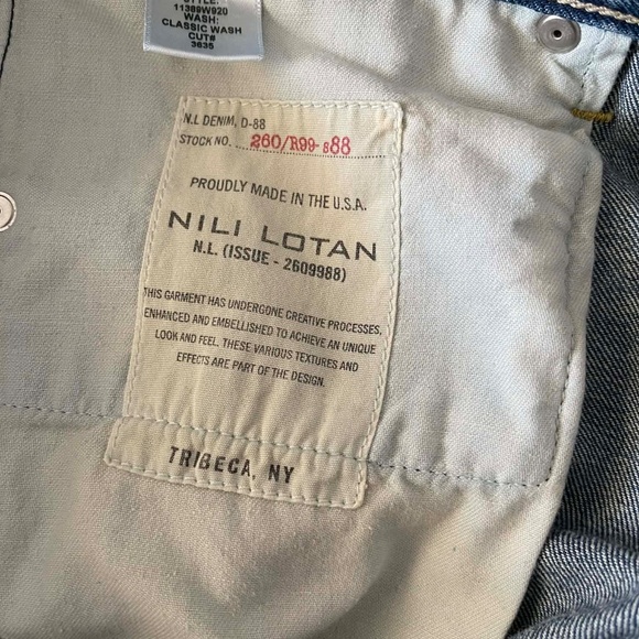 Nili Lotan Blue Straight Leg Jeans - Picture 7 of 8